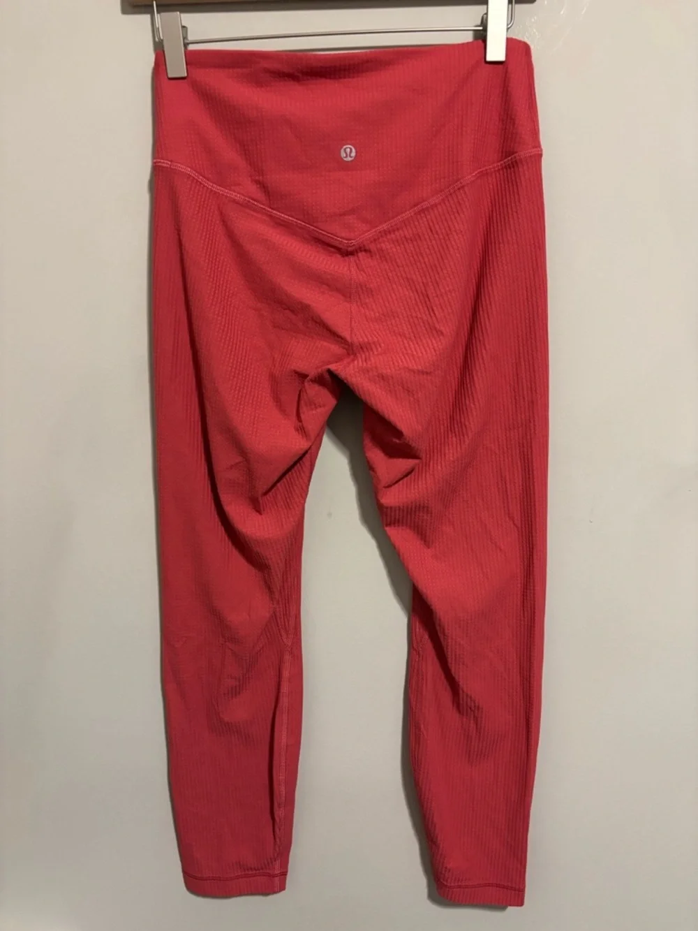 Lululemon V-Waist Yoga Tight 25” Grid Texture Vintage Rose Size 8